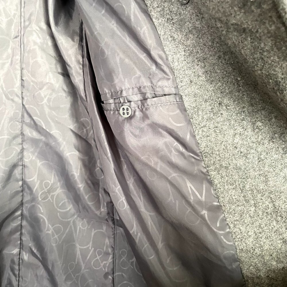 New York & Co gray peacoat comfortable warm winter fall style pockets double - Picture 7 of 7